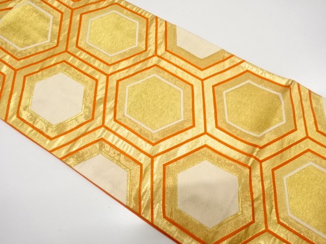 JAPANESE KIMONO / ANTIQUE FUKURO OBI / SILK / WOVEN KIKKO